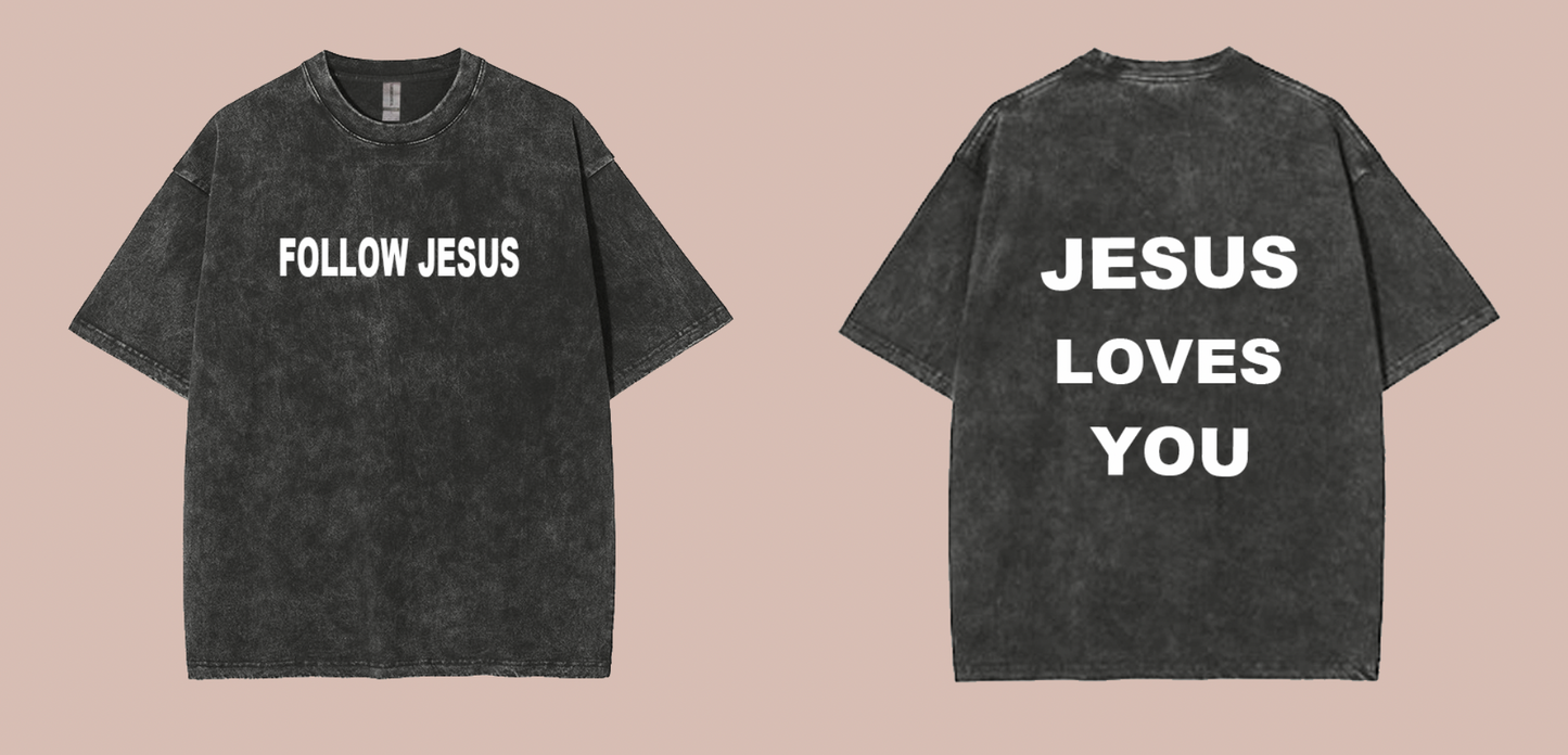 Christ essentials vintage washed t shirt