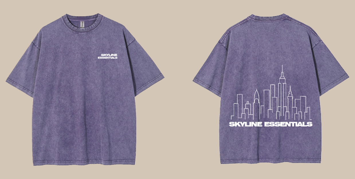 short sleeve vintage purple washed t shirt