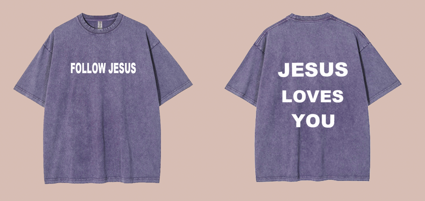 Christ essentials vintage washed t shirt