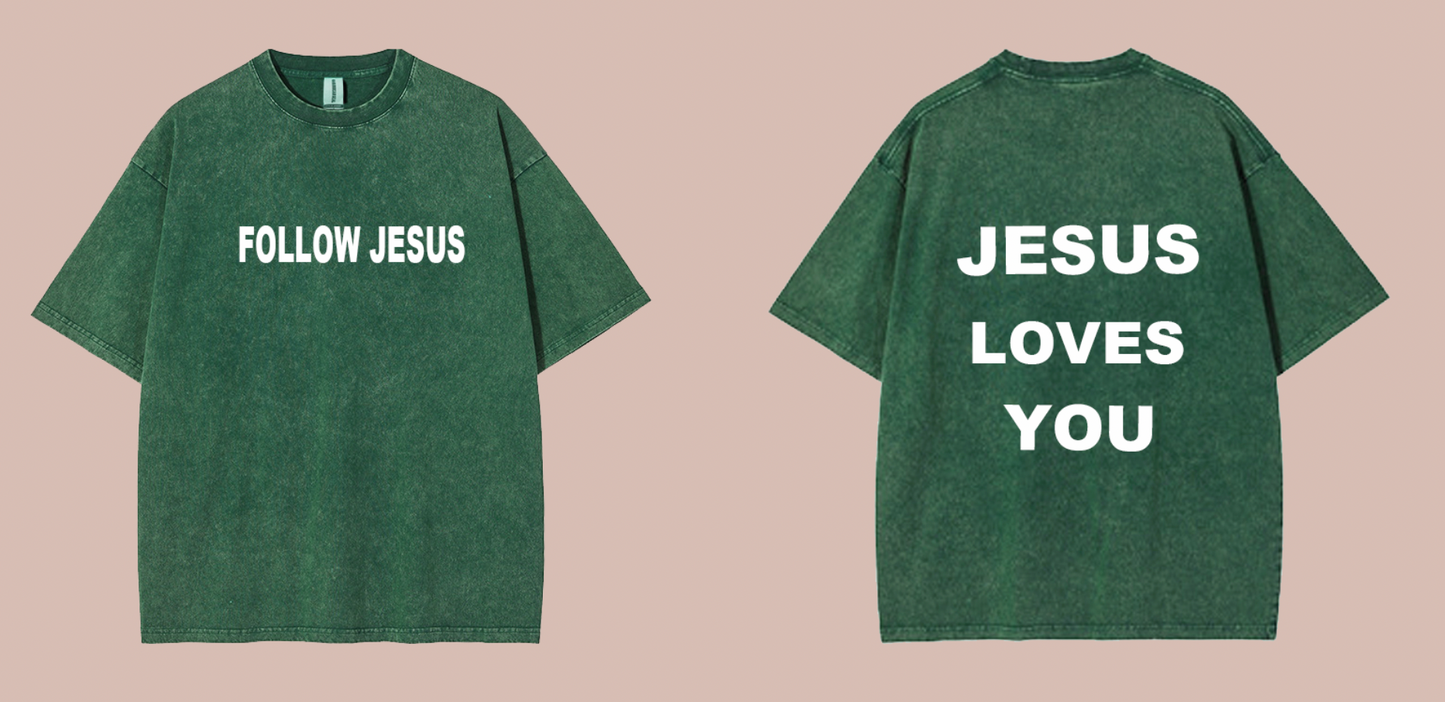Christ essentials vintage washed t shirt