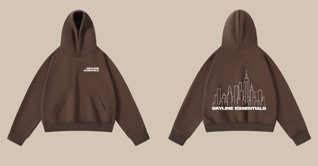 brown skyline hoodie