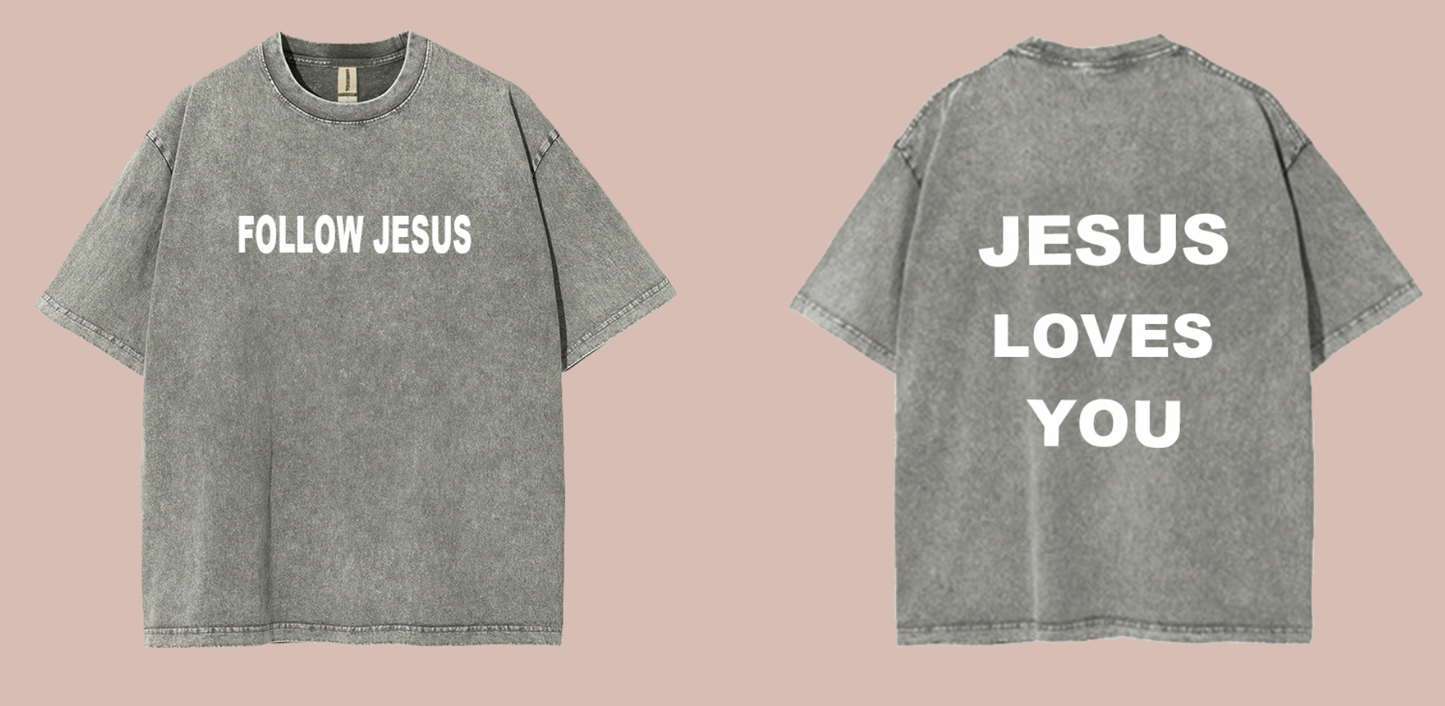 Christ essentials vintage washed t shirt
