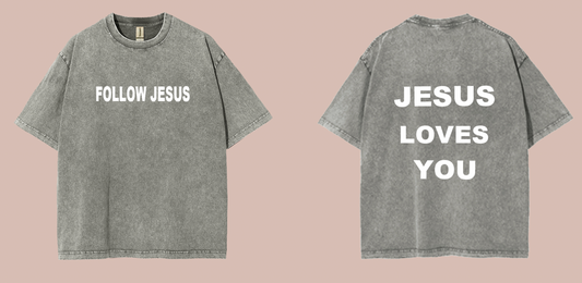 Christ essentials vintage washed t shirt