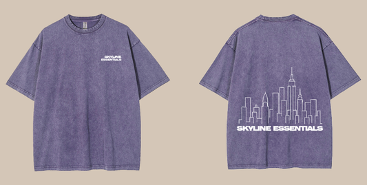 short sleeve vintage purple washed t shirt
