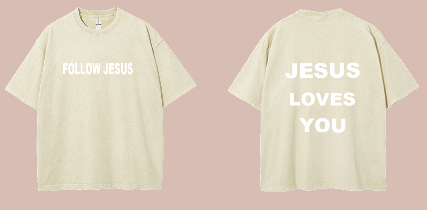 Christ essentials vintage washed t shirt