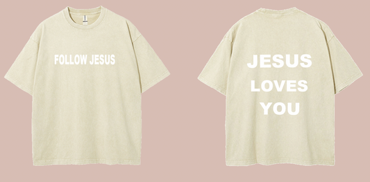 Christ essentials vintage washed t shirt