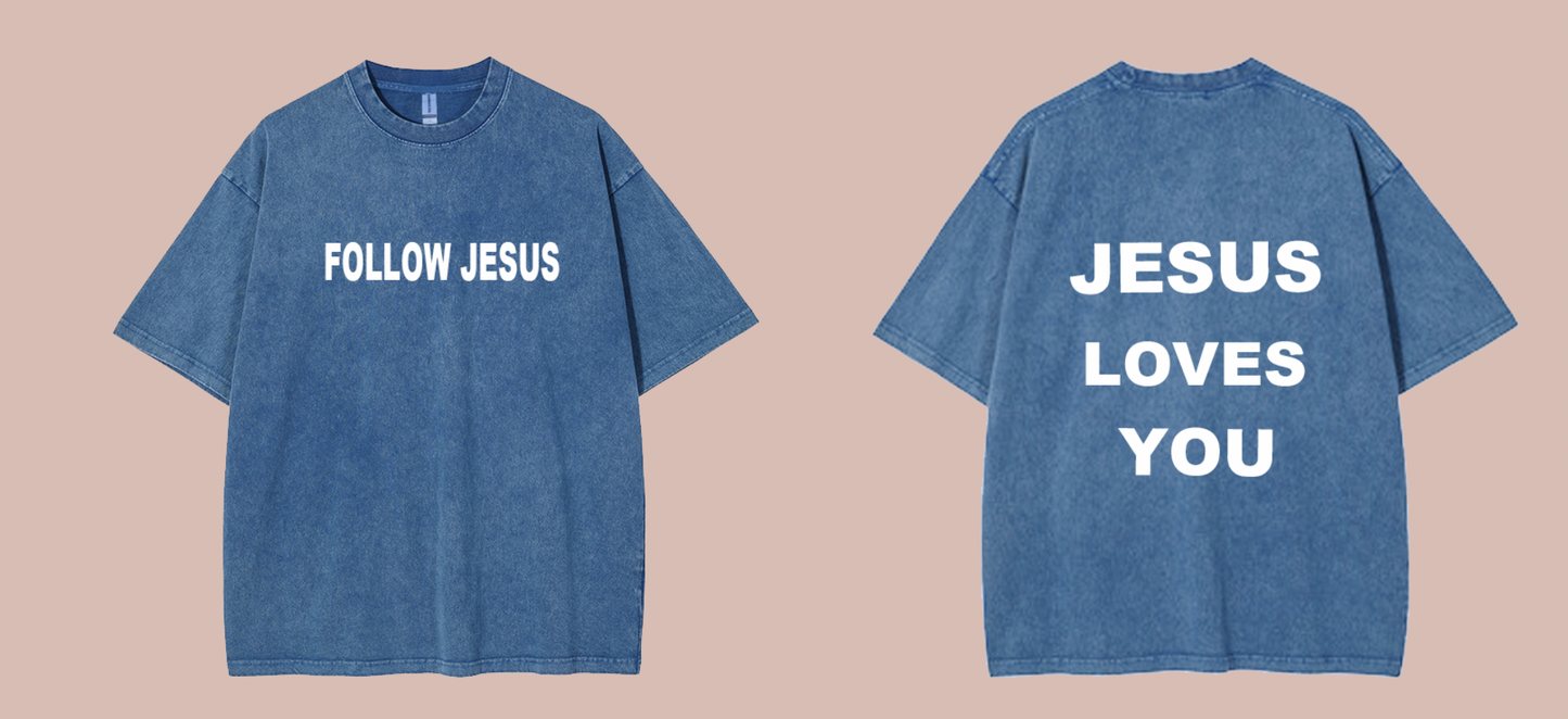 Christ essentials vintage washed t shirt