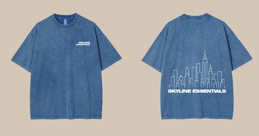 short sleeve vintage blue washed t shirt